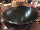 Custom Tear Drop Alder Wood Round Dining Table - La Casona Custom Furniture  - azcasona.net
