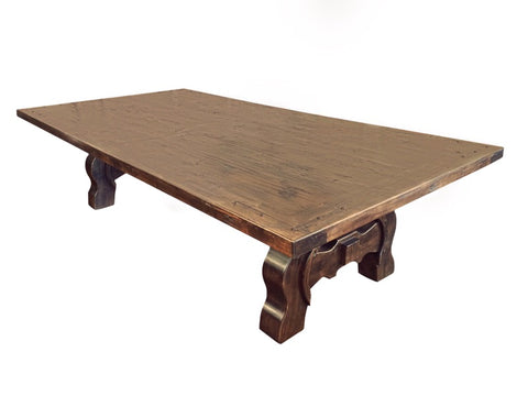 Yugo Alder Rustic Dining Table - La Casona Custom Furniture  - azcasona.net