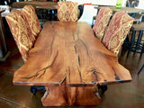 Live Edge Mesquite Rustic Dining Table - La Casona Custom Furniture  - azcasona.net