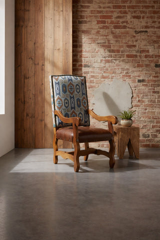 Taos Faux Leather Side Arm Chair