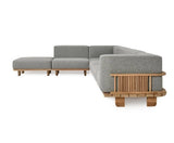 Hudson Outdoor 6pc Sectional - 
Natural/Gray