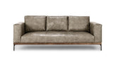 Bentley Leather Sofa - Storm Gray MX