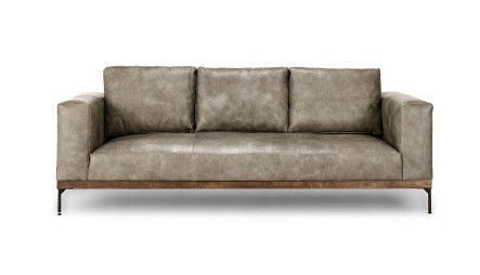 Bentley Leather Sofa - Storm Gray MX