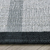 Kochi Stripe Rug - Ivory/Black