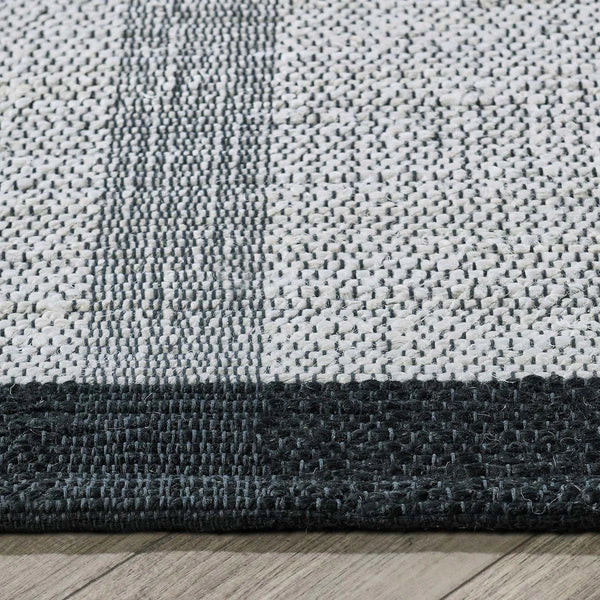 Kochi Stripe Rug - Ivory/Black