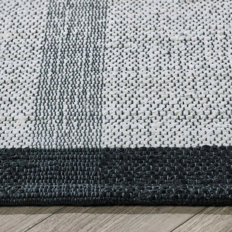 Kochi Stripe Rug - Ivory/Black