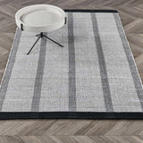 Kochi Stripe Rug - Ivory/Black