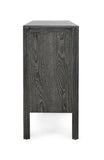 Elodie Solid Wood 4Dr Cabinet - Black-Natural