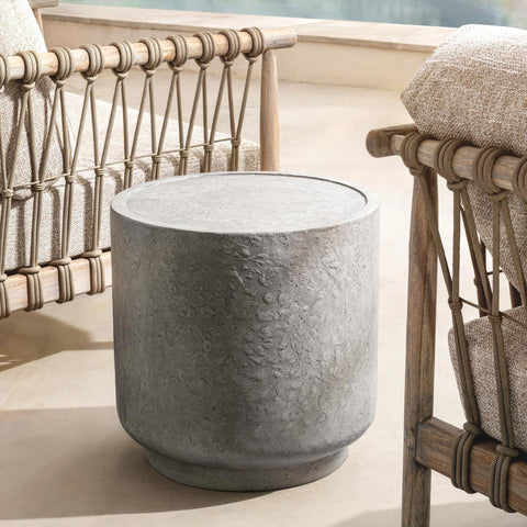 Sania Outdoor Accent Table - Athena Gray