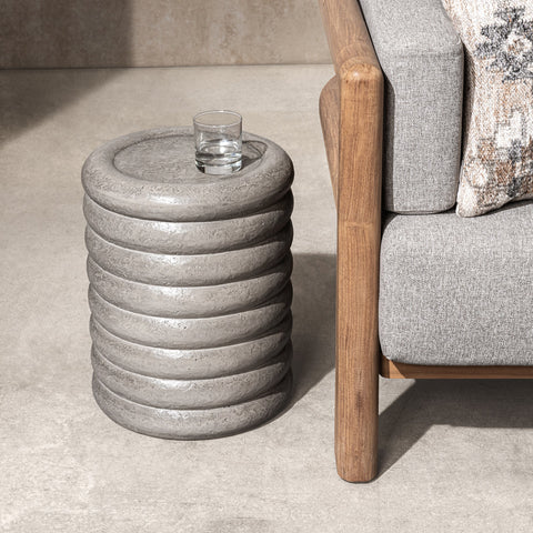 Reva Outdoor End Table - Athena Gray