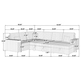 Devonshire Sleeper Sectional Sofa Storage Chaise Black