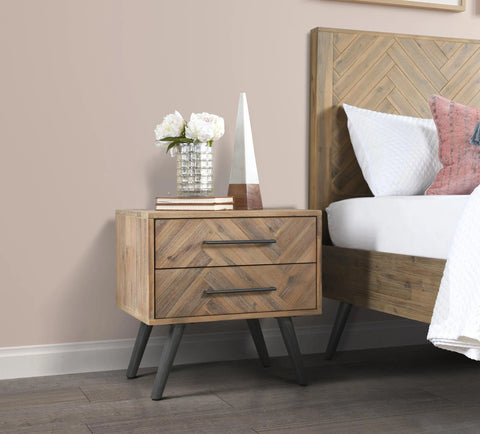 Dexter 2 Drawer Nightstand Multi Natural