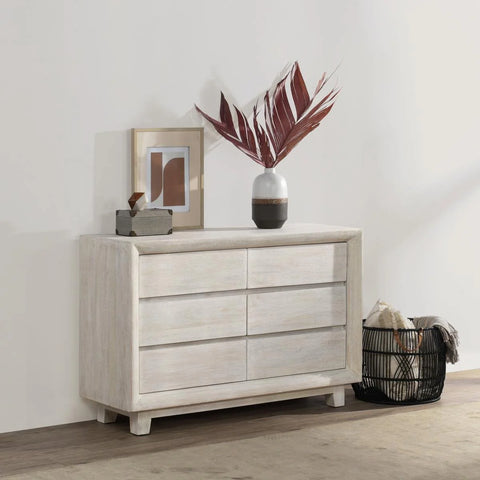 Reece 6Dwr Dresser - Seashell White