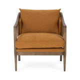 Scarlett Upholstered Accent Chair - Burnt Orange