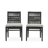 Westville Outdoor Dining Chair Set of 2 - Black