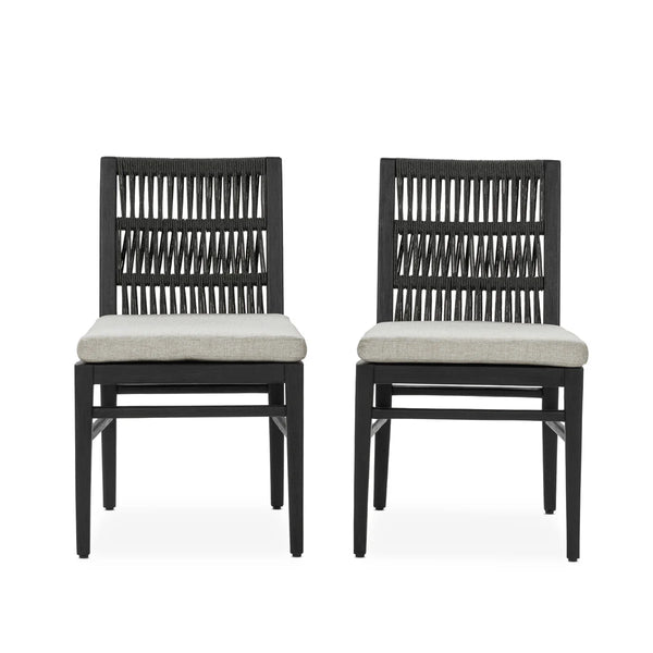 Westville Outdoor Dining Chair Set of 2 - Black