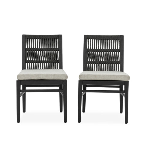 Westville Outdoor Dining Chair Set of 2 - Black