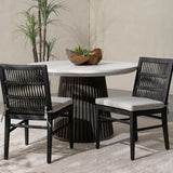Westville Outdoor Dining Chair Set of 2 - Black