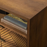 Santa Clara 2 Drawer Nightstand - Caramel Brown