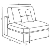 Serene 4-piece Upholstered Modular Sectional Sofa Beige