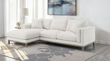 Geneva Boucle Upholstered Sectional Chaise Sofa Sand