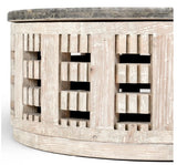 Becky Solid Wood Round Coffee Table - Vintage Cream