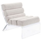 Serreta Boucle Upholstered Armless Acrylic