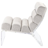 Serreta Boucle Upholstered Armless Acrylic