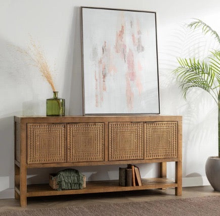 Osiris Solid Wood 4Dr Cabinet - Mission Brown