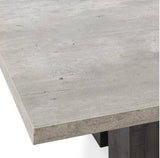 Simone Solid Wood Rectangle Dining Table - Olive Brown/Antique Gray