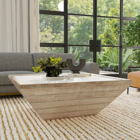 Dalton Coffee Table - Natural/Antique White