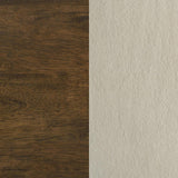 Redbridge Velvet Upholstered Counter Chair Cream and Walnut (Set of 2)