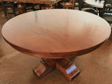 Round Tear Drop Mesquite Rustic Dining Table - La Casona Custom Furniture  - azcasona.net