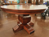 Round Tear Drop Mesquite Rustic Dining Table - La Casona Custom Furniture  - azcasona.net